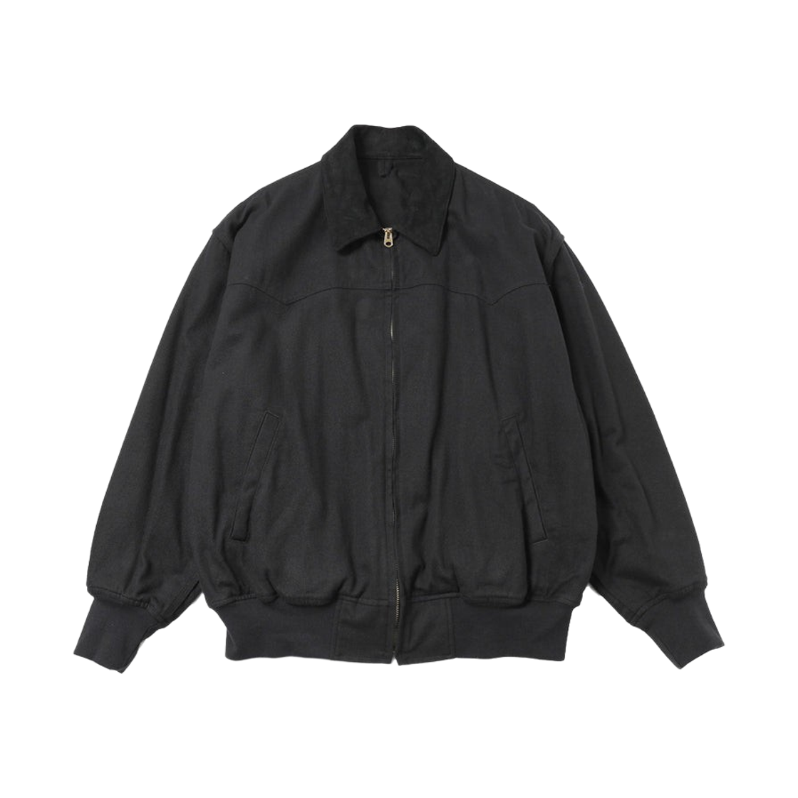 D01-01030 Comoli Drill Zip Jacket Black - 26SS