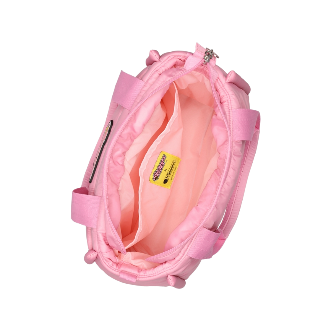 레스포색 파워퍼프걸 핑크 쉬인 퍼피 핸들 토트백(Lesportsac PPG Pink Sheen Puffy Top Handel Tote) - 5