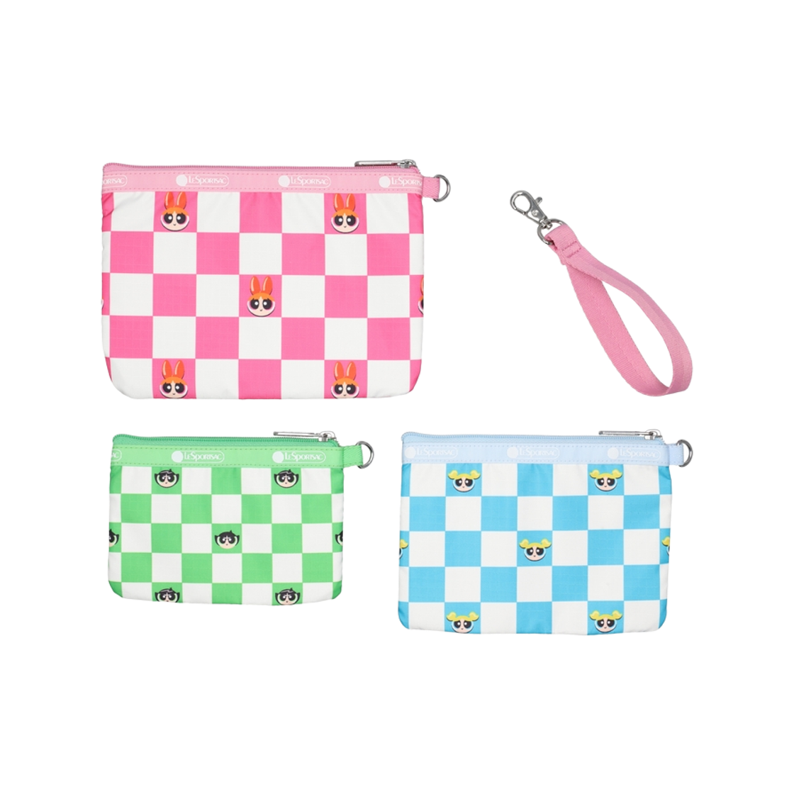 레스포색 파워퍼프걸 리스틀릿 파우치 세트(Lesportsac PPG Wristlet Pouch Set) - 2