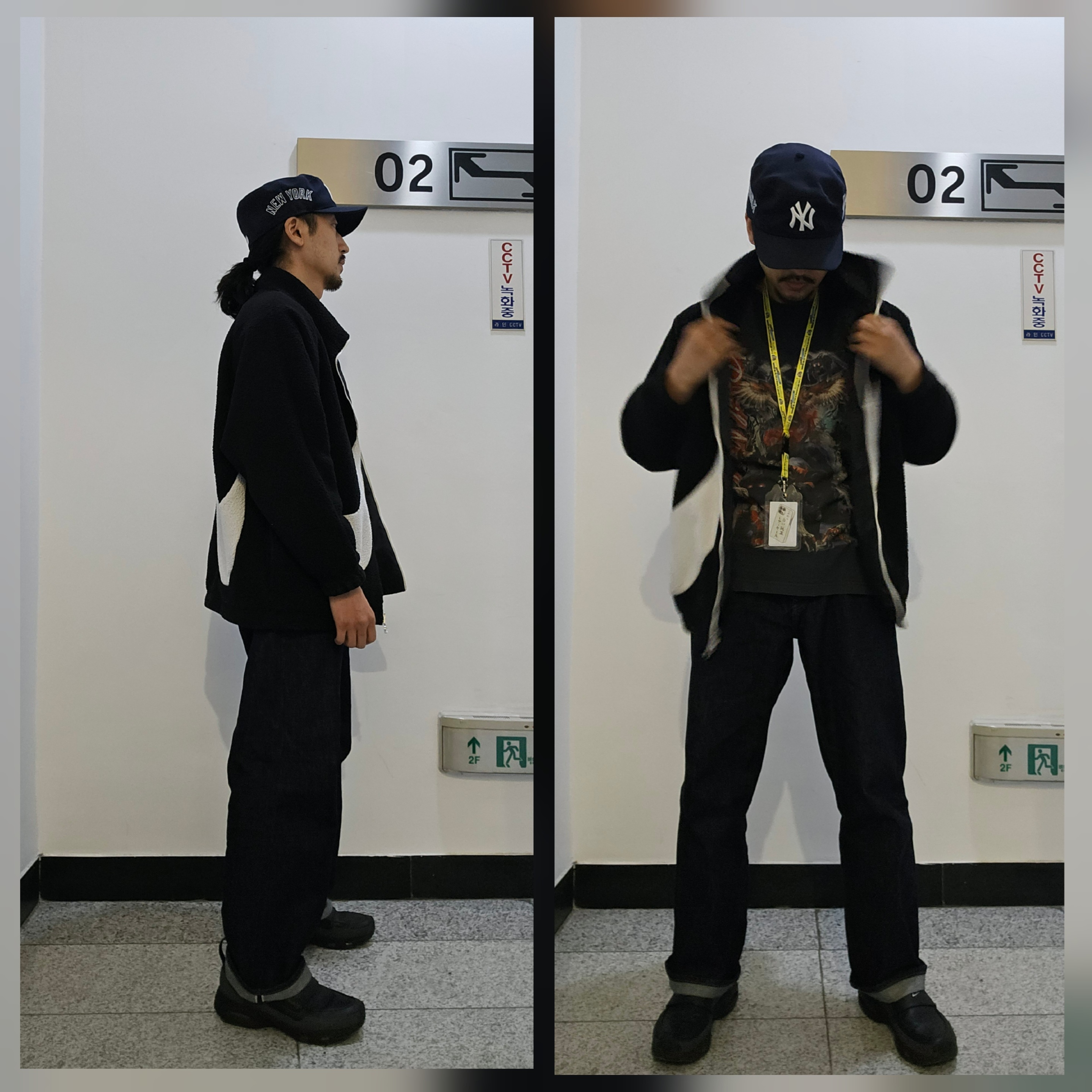 New Era MLB New York Yankees Pillbox Series Ball Cap Navy, (W) Nike Big Swoosh Reversible Sherpa Fleece Jacket Black White 착용 스타일