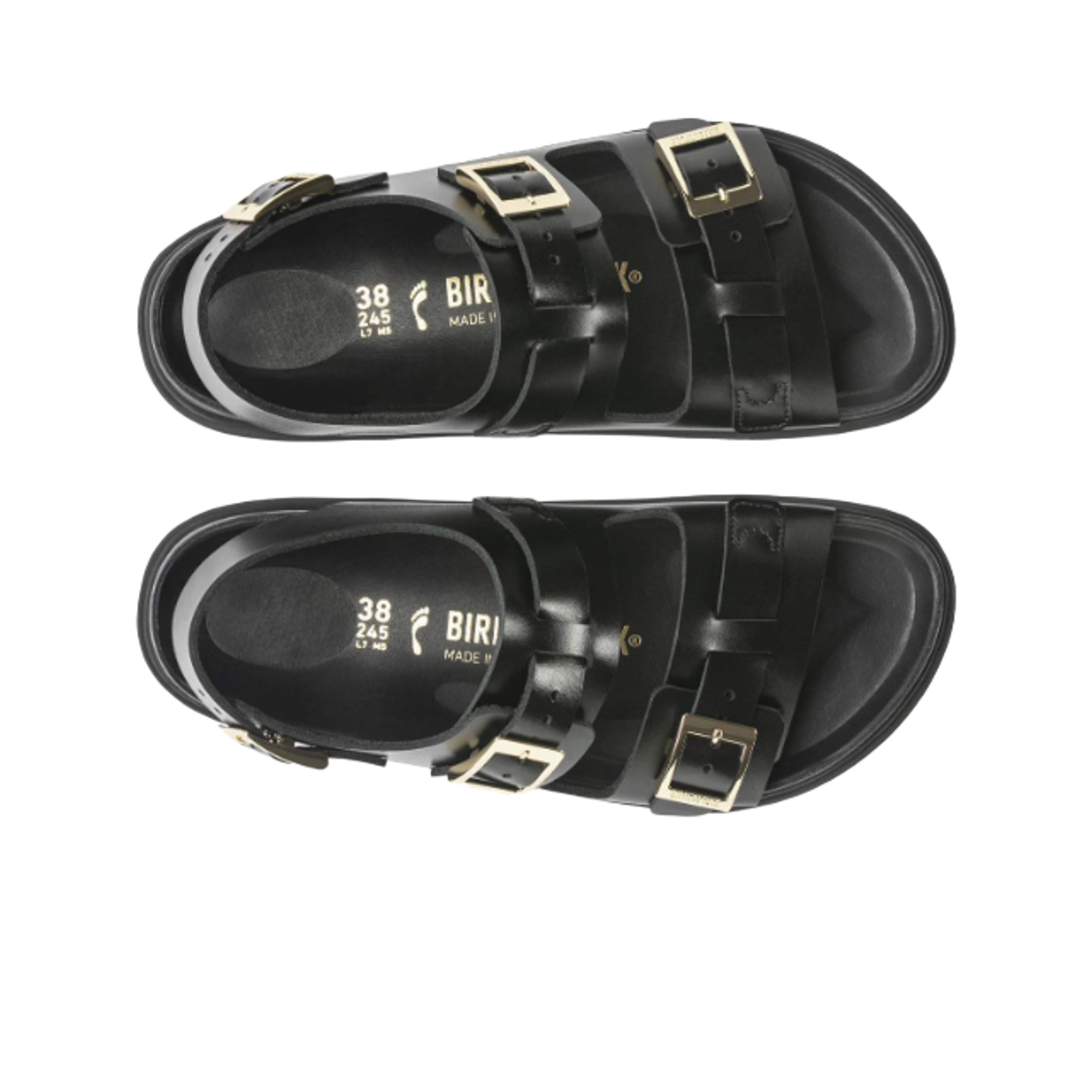 버켄스탁 칸 내츄럴 레더 블랙 - 내로우(Birkenstock Cannes Natural Leather Black - Narrow) - 2