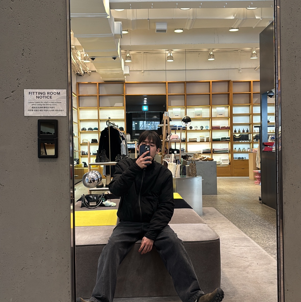 Asics x Issey Miyake Hyper Taping Black, Sansan Gear Ribbed Long Sleeves Black 착용 스타일 - 2