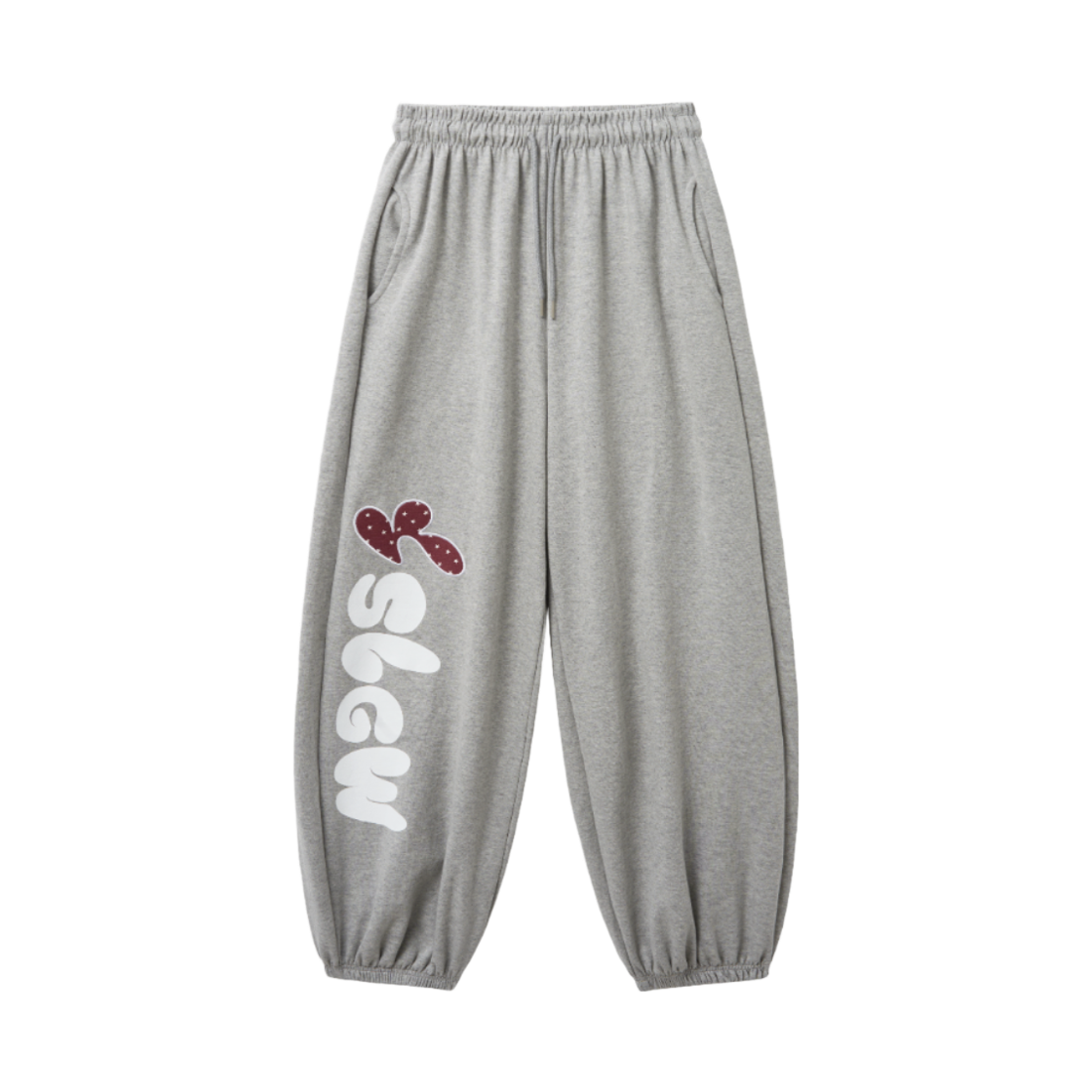 슬릭글로우 버블검 프린팅 조거 스웨트 팬츠 그레이(SLEEKGLOW Bubblegum Printing Jogger Sweat Pants Gray)