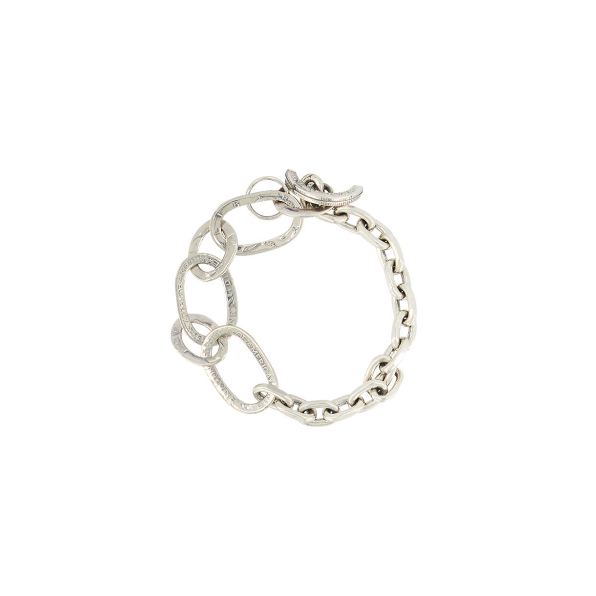 포크 바이 앤 10 센트 다임 코인 브레이슬릿 실버 - 26SS(Folk/N 10 Cent Dime Coin Bracelet Silver - 26SS)