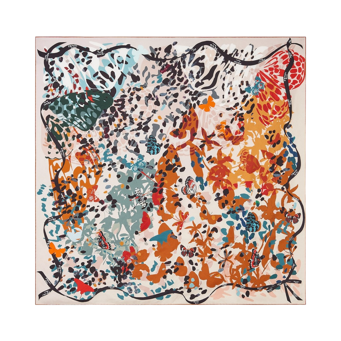 (W) 펜디 실크 스카프 멀티컬러((W) Fendi Silk Scarf Multicolor) - 1