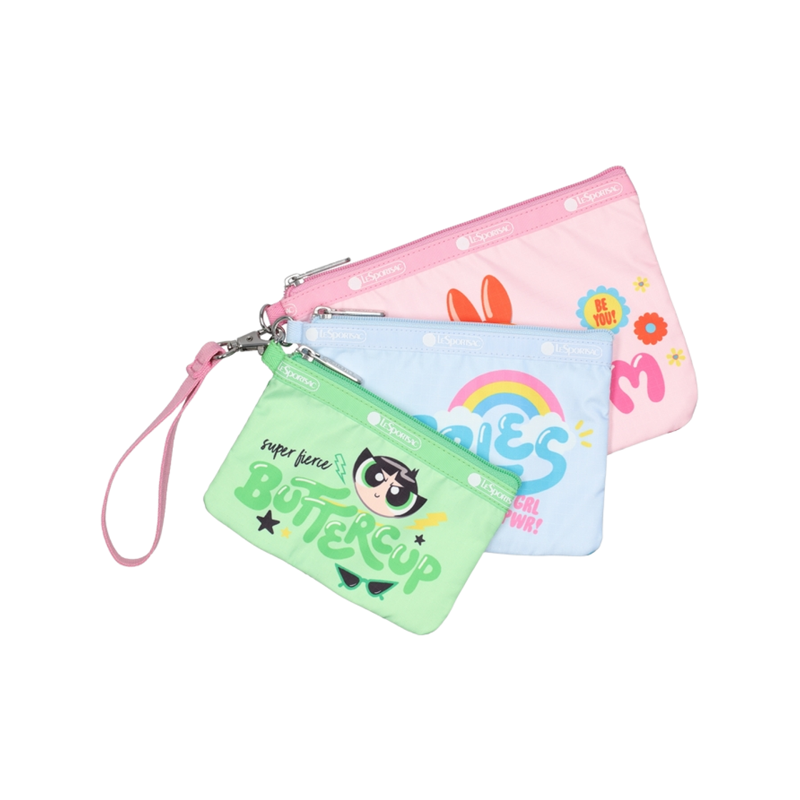 레스포색 파워퍼프걸 리스틀릿 파우치 세트(Lesportsac PPG Wristlet Pouch Set)