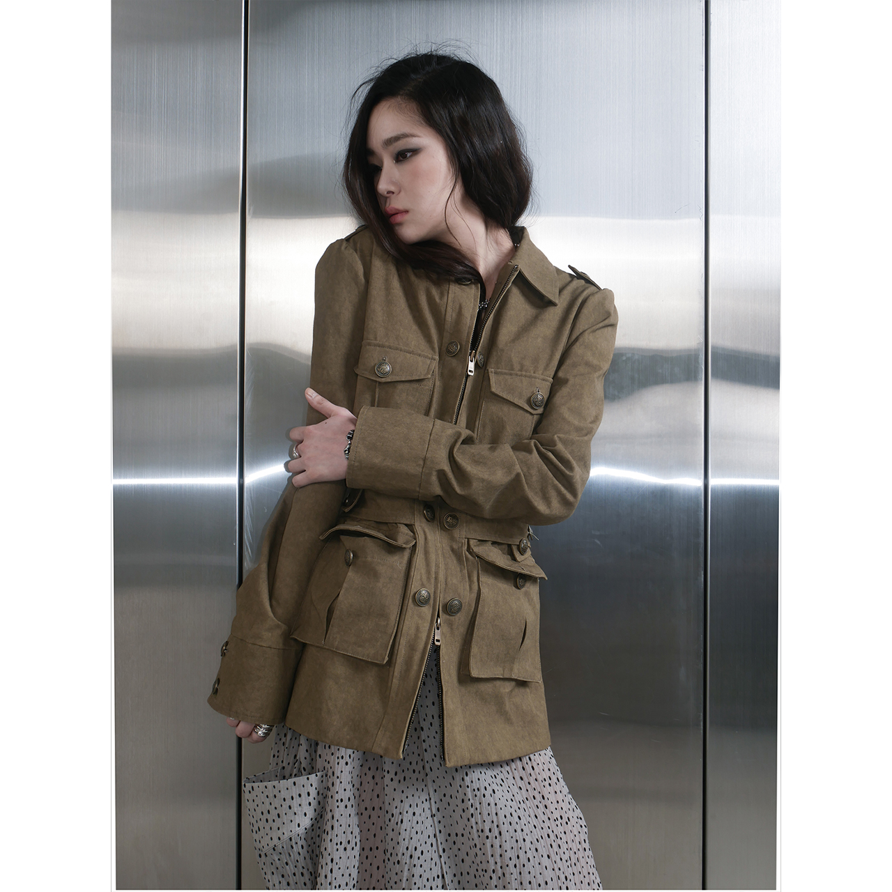 스틸레써디 밀리터니 나폴레옹 자켓 브라운(Still Lethardy Military Napoleon Jacket Brown) - 5