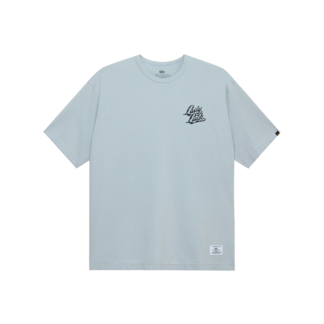 알파 인더스트리 릴랙스드 레이디 럭 티셔츠 미스트(ALPHA INDUSTRIES Relaxed Lady Luck Tee Mist)