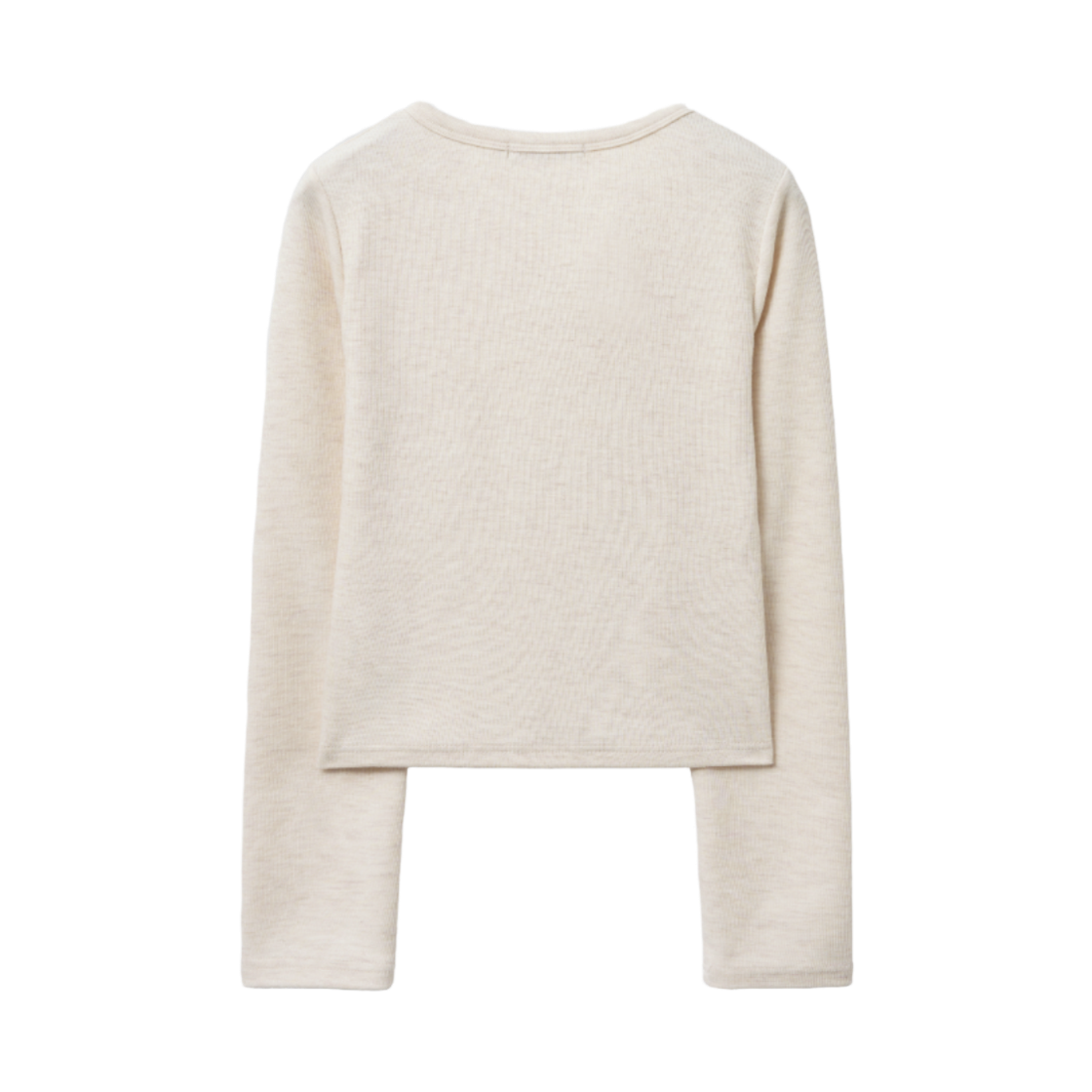 슬릭글로우 언발란스 버튼 니트 가디건 오트밀(SLEEKGLOW Asymmetrical Button Knit Cardigan Oatmeal) - 2