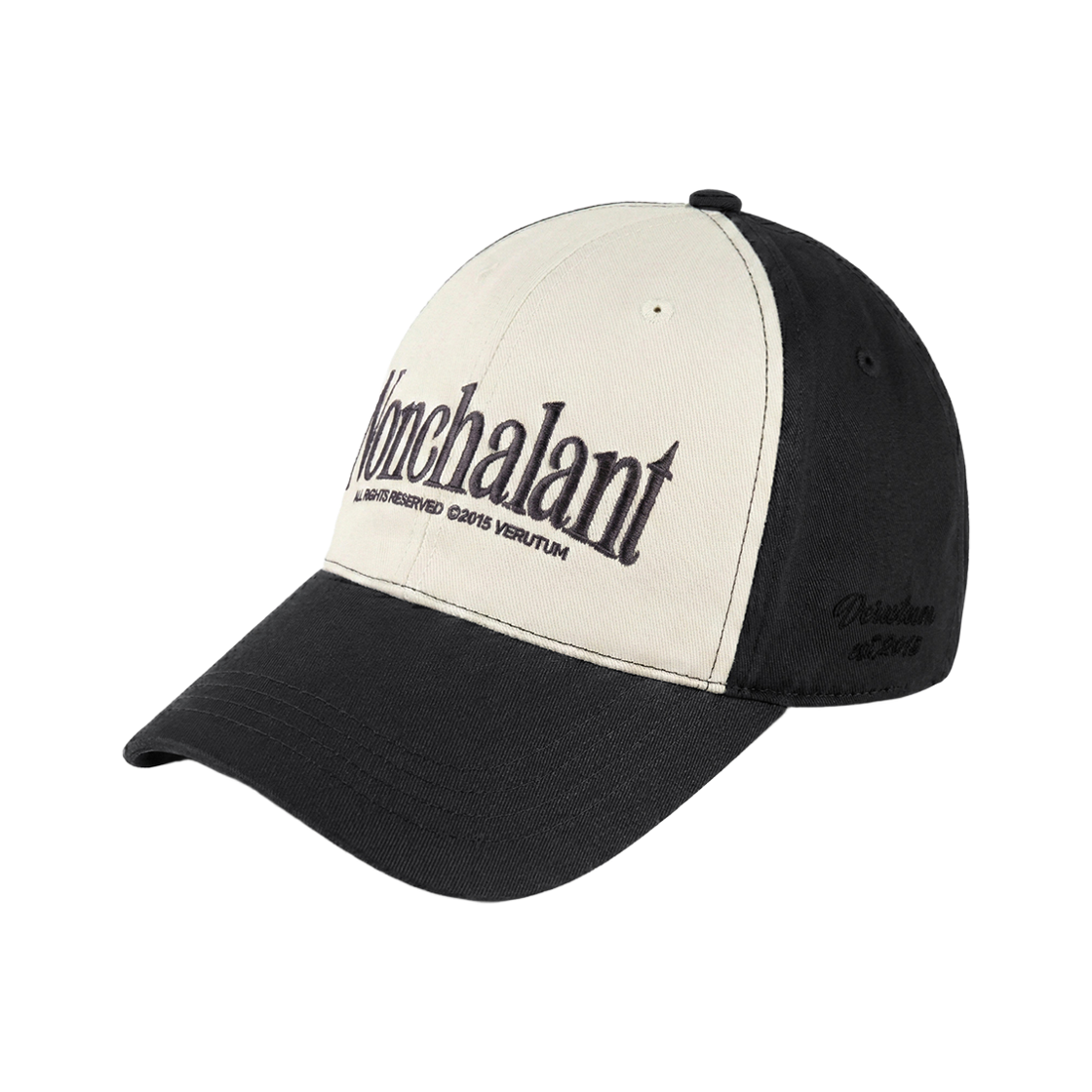 베루툼 논샬란트 투톤 볼캡 크림 차콜(VERUTUM BC248 Nonchalant Two Tone Ball Cap Cream Charcoal)