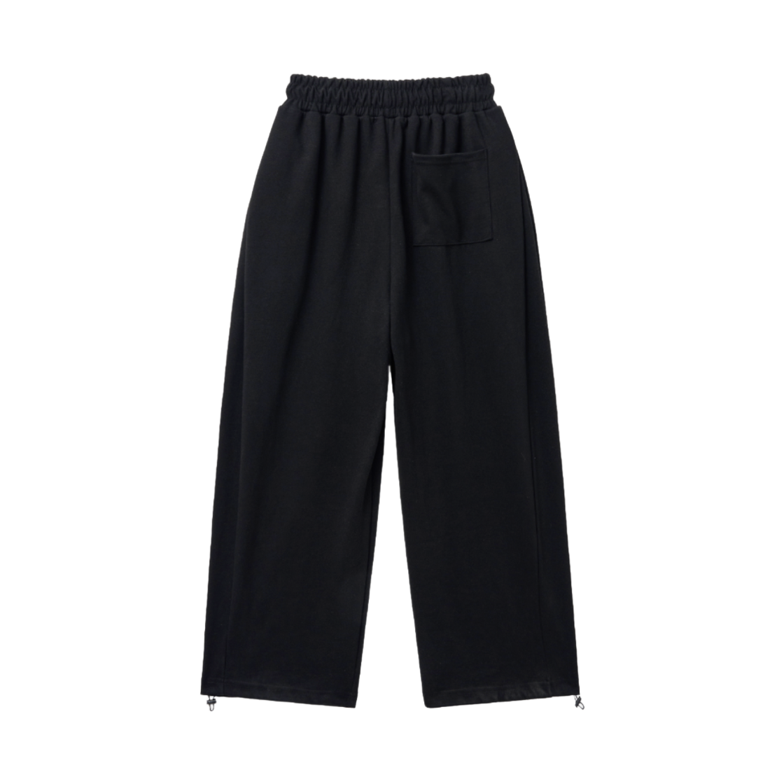 슬릭글로우 사이드 핀턱 로고 와이드 스웨트 팬츠 블랙(SLEEKGLOW Side Pintuck Logo Wide Sweat Pants Black) - 2