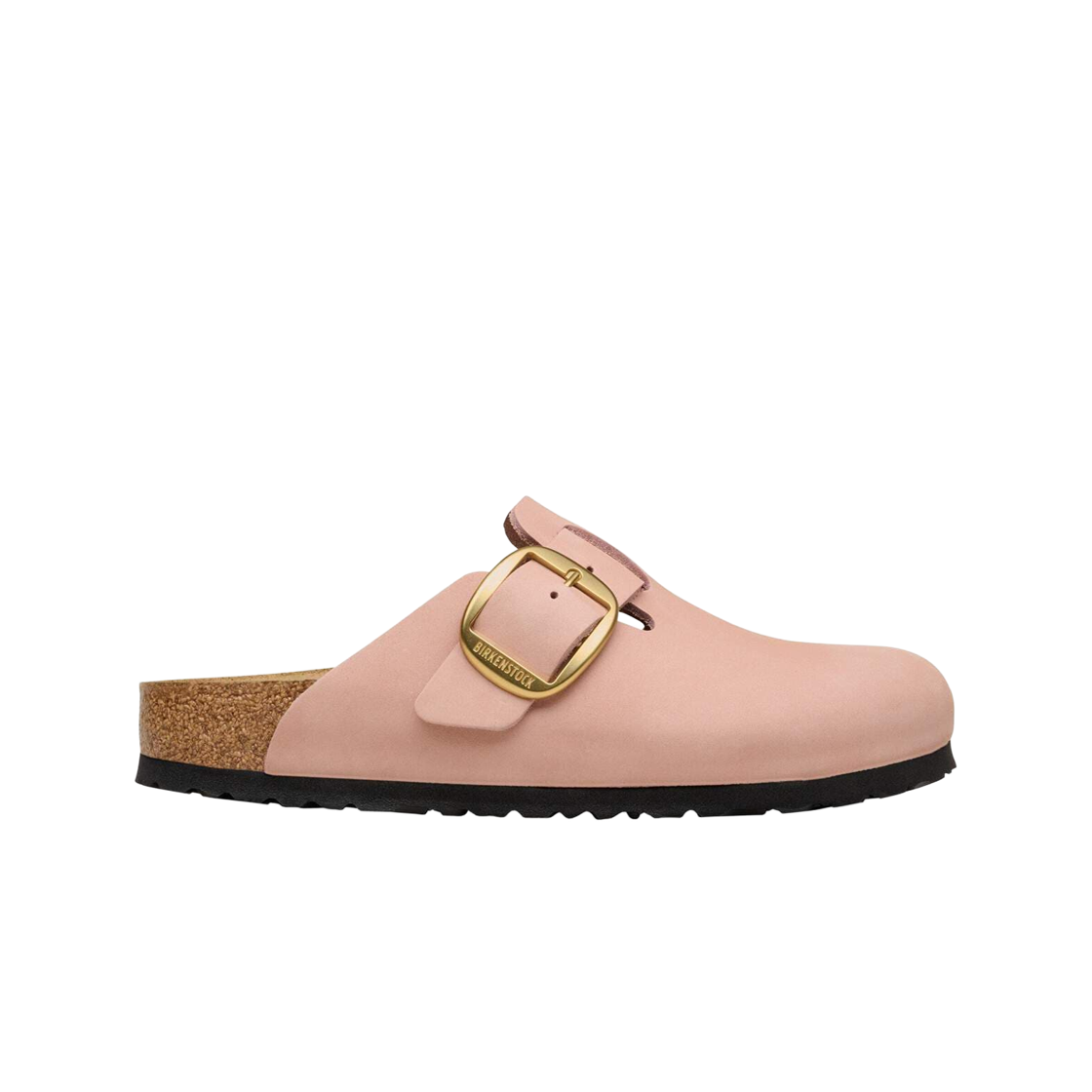 1031883 (W) Birkenstock Boston Big Buckle Nubuck Leather Soft Pink - Narrow