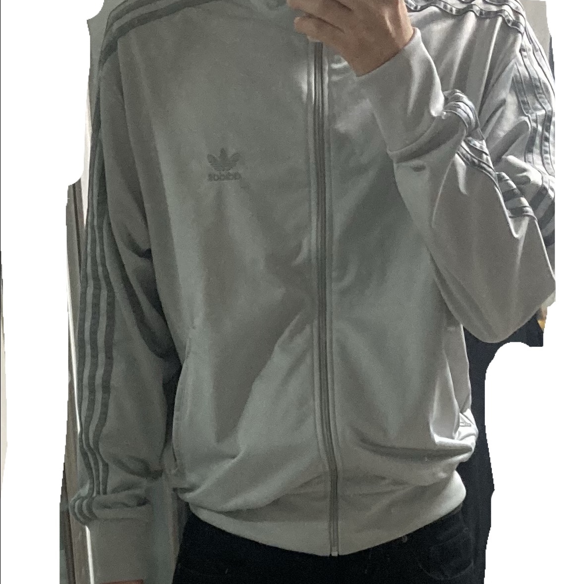 Adidas Adicolor Classic Firebird Track Top Grey Two - KR Sizing 착용 스타일