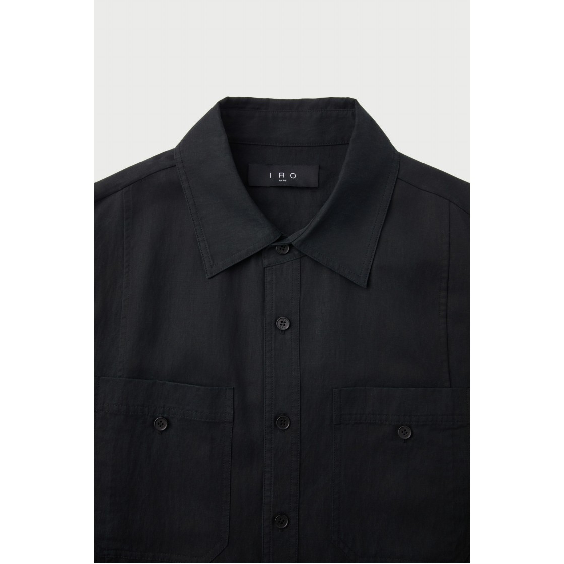 이로 텔리스 플루이드 유틸리티 셔츠 블랙(IRO Thelis Fluid Utility Shirt Black) - 4