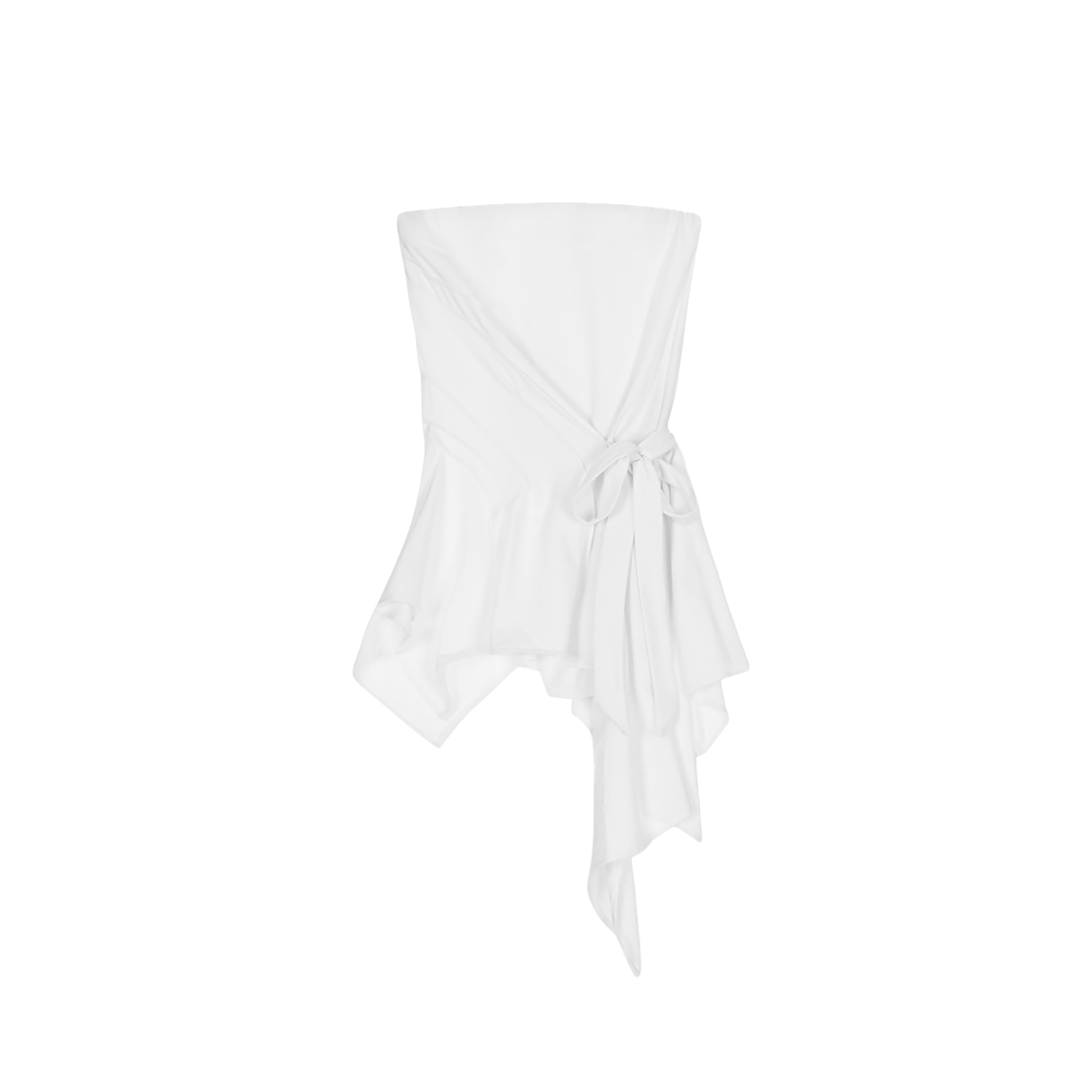 나체 우먼 인클라인 드레이핑 탱크 탑 아이보리 - 26SS(Nache Women Incline Draping Tank Top Ivory - 26SS)