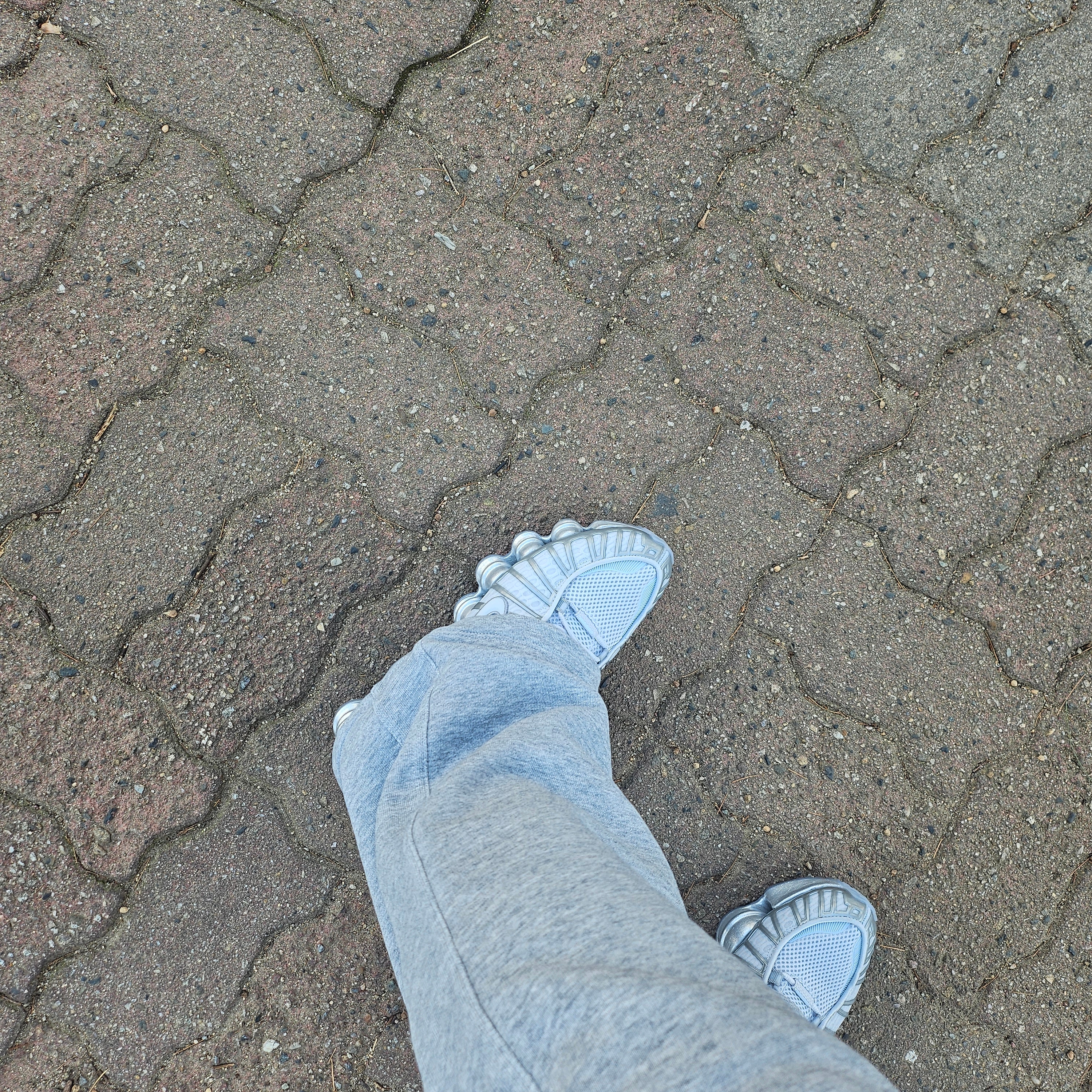 (W) Nike Shox TL Pure Platinum and Metallic Silver 착용 스타일