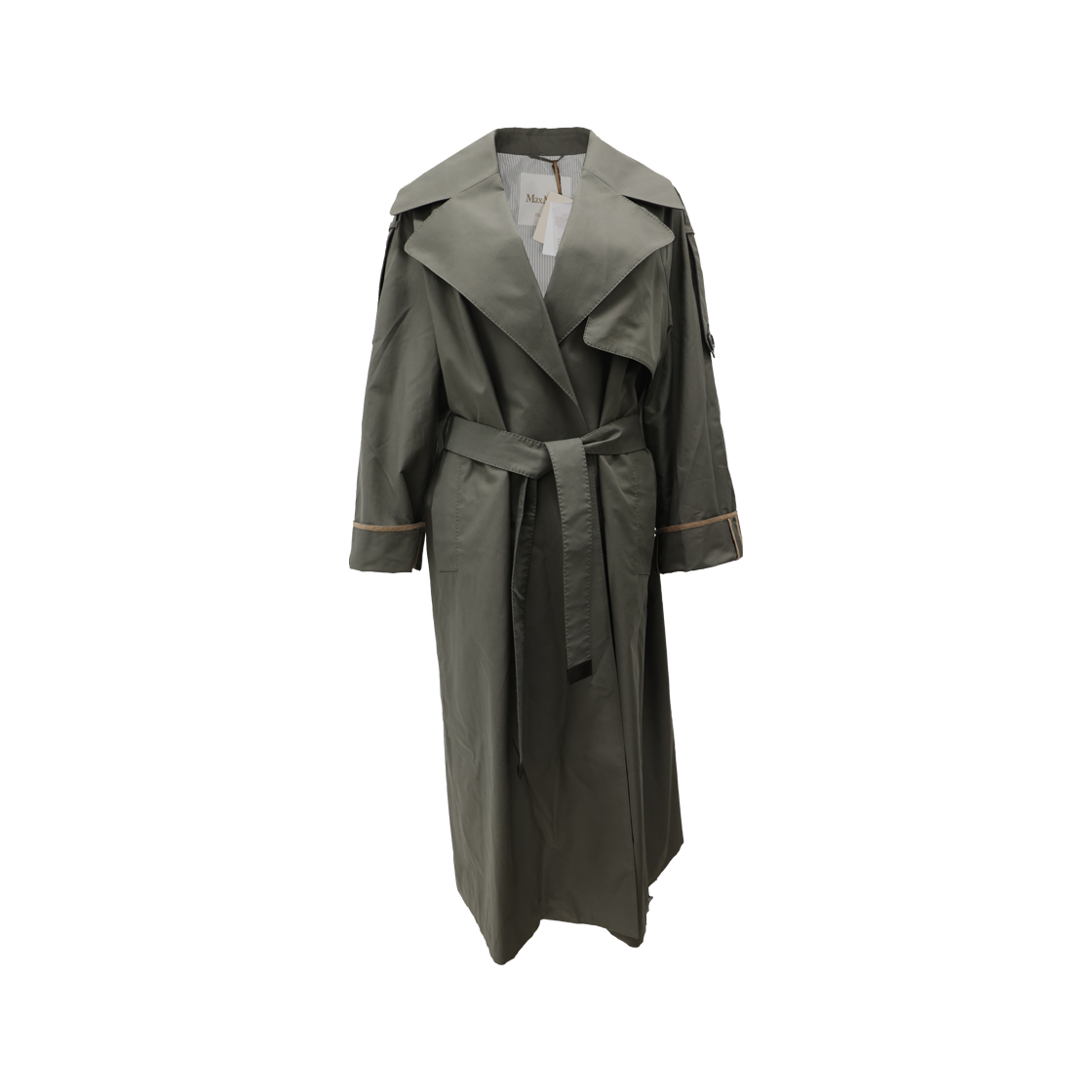 ITGFICNRRKR8 Max Mara The Cube U Trench Coat in Khaki