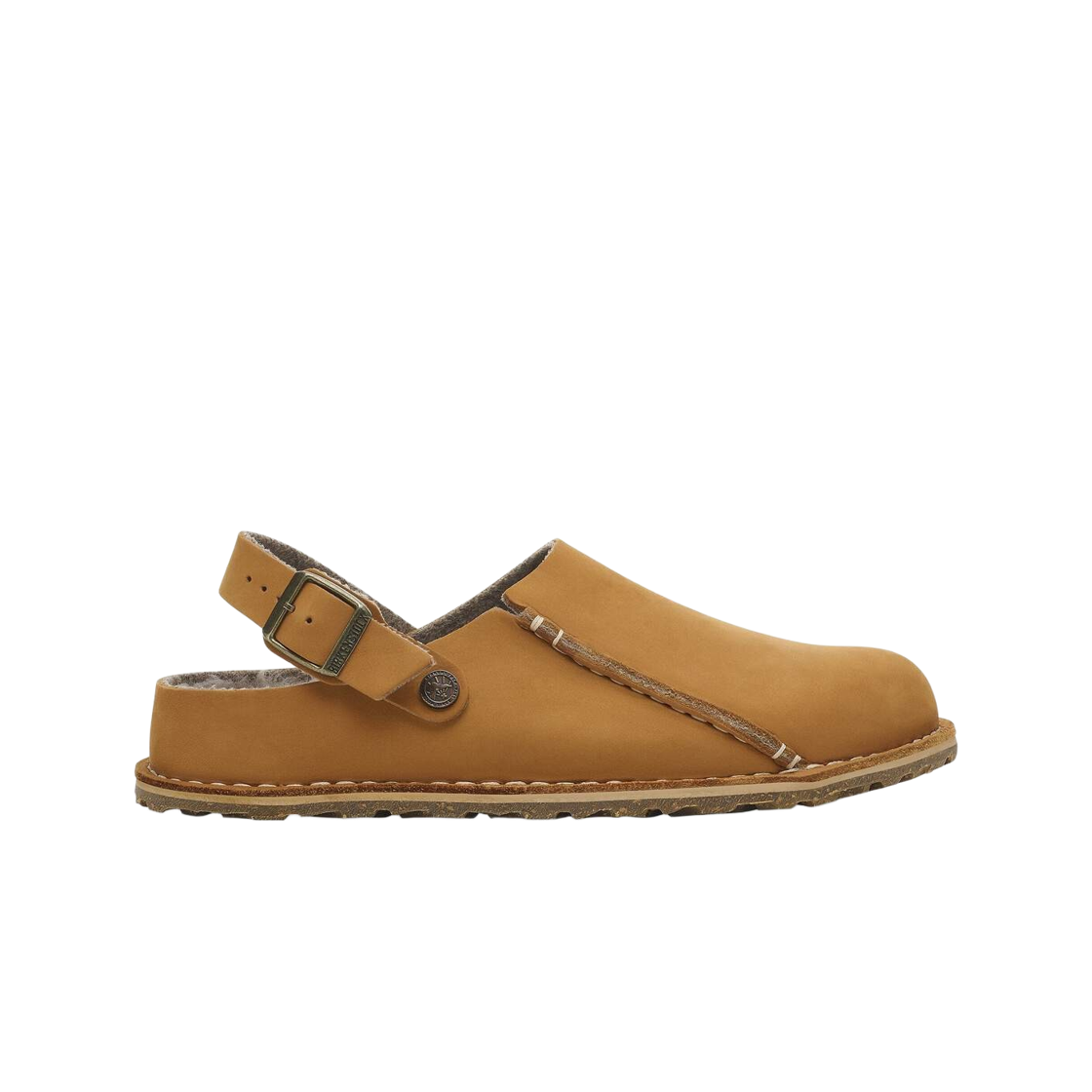 1027964 Birkenstock Lutry Premium Natural Leather Nubuck Peanut - Narrow