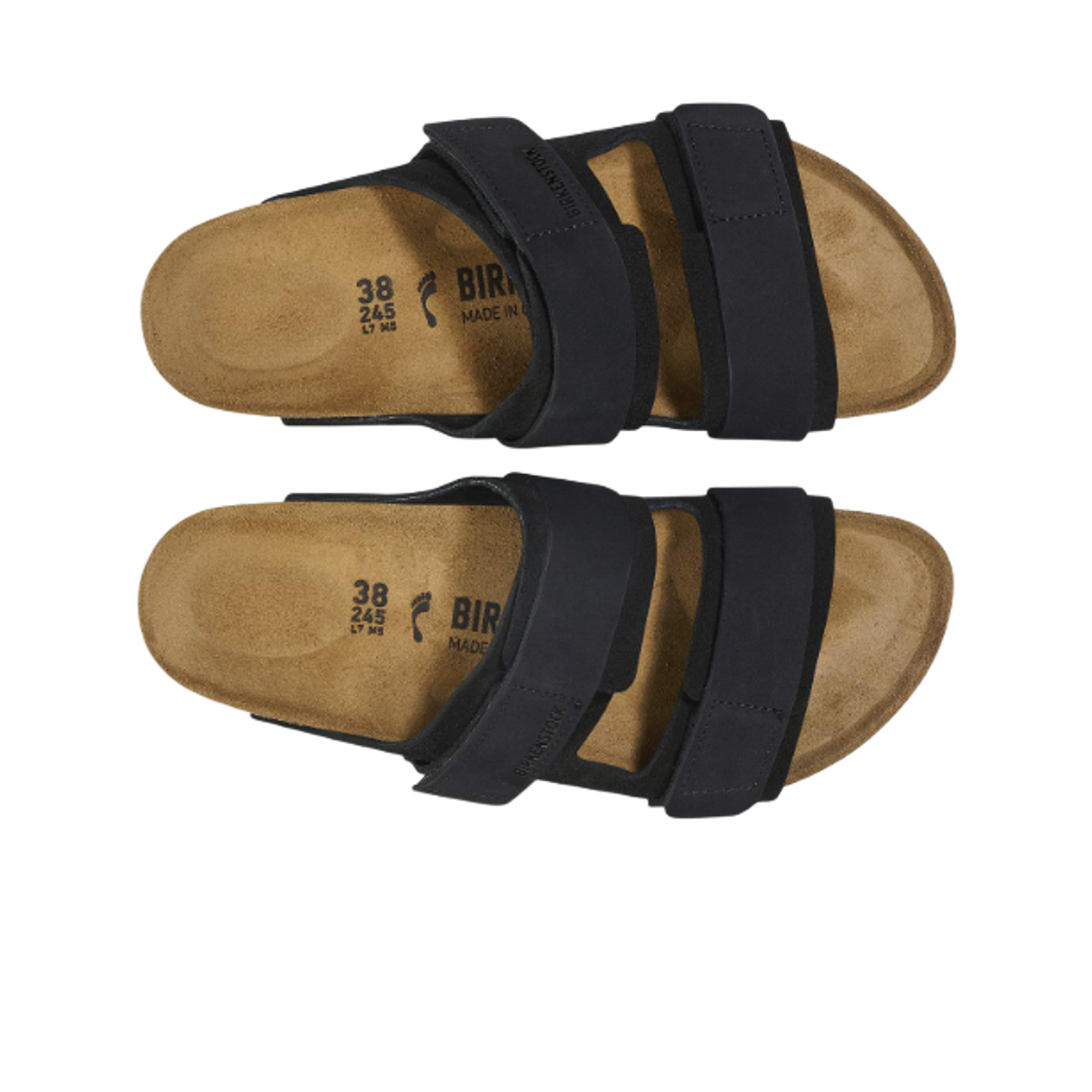 버켄스탁 우지 누벅 레더 스웨이드 블랙 - 내로우(Birkenstock Uji Nubuck Leather Suede Black - Narrow) - 2