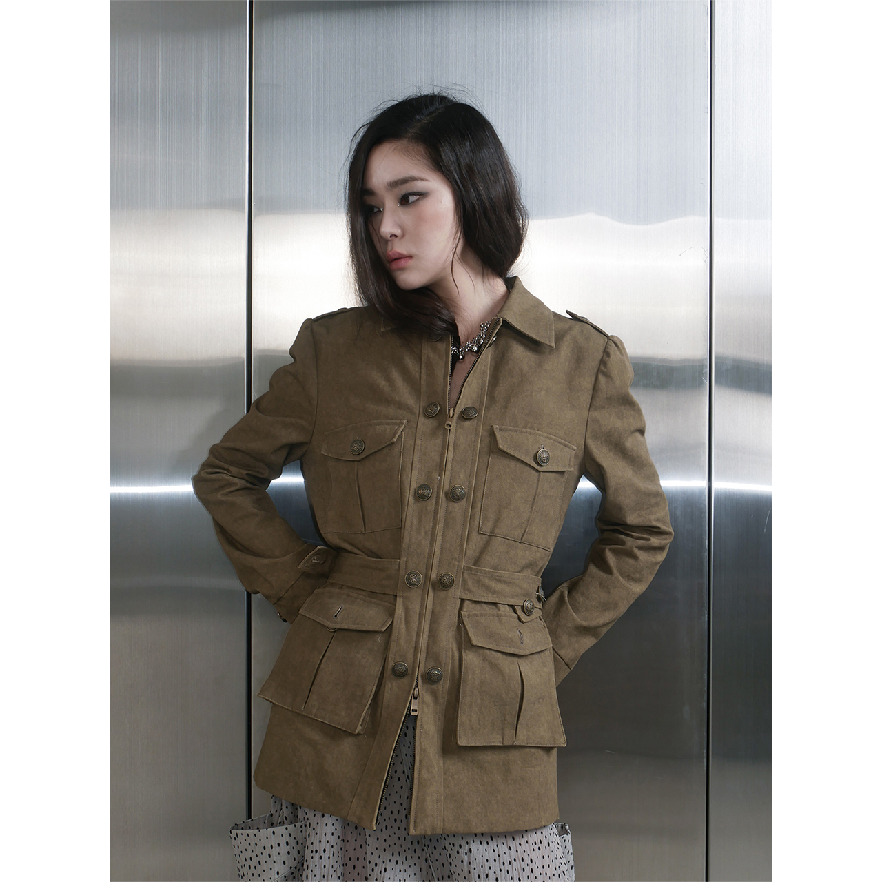 스틸레써디 밀리터니 나폴레옹 자켓 브라운(Still Lethardy Military Napoleon Jacket Brown) - 3