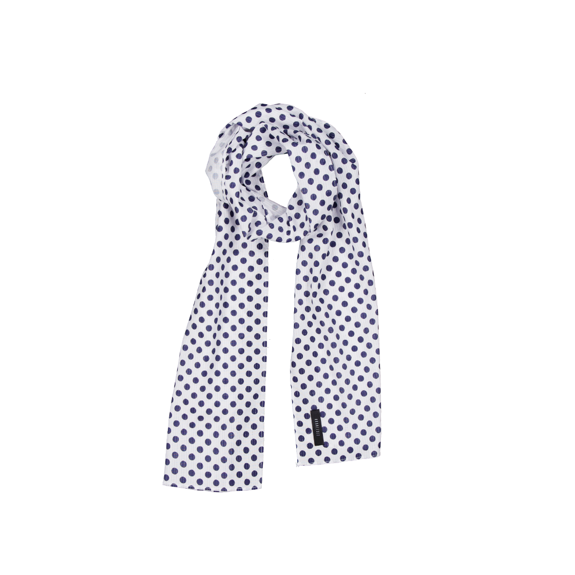 KS6BASC001WI Kookeesee Polka Dot Long Scarf White