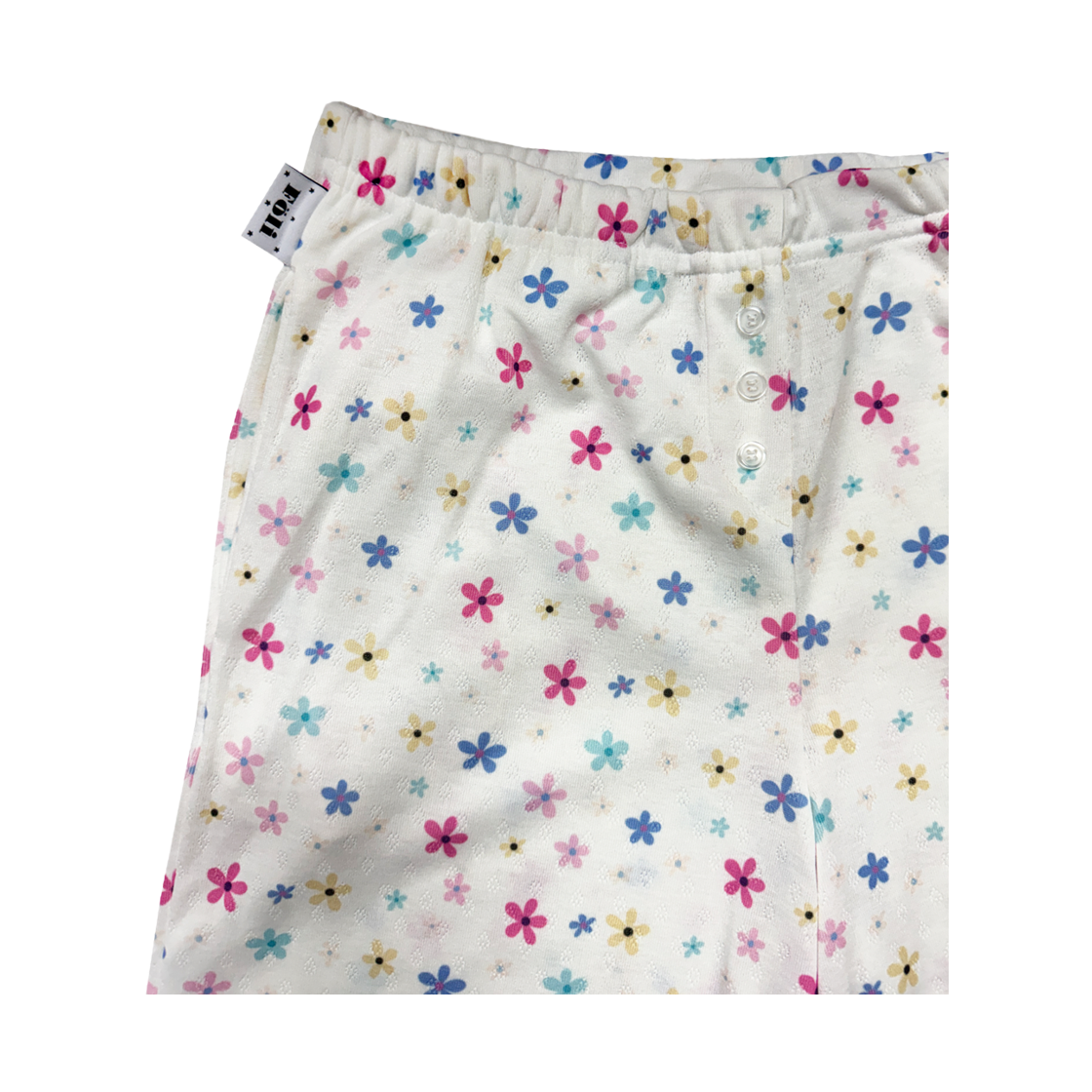 폴리 여 소프트 포인텔 홈웨어 세트, 플로럴 화이트(Foli W Soft Pointelle Homewear Set, Floral White) - 3