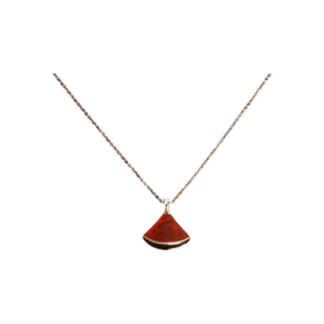 ITGN3A9R6FBA Bulgari 359987 18K Rose Gold Divas' Dream Carnelian Necklace with 1 Diamond