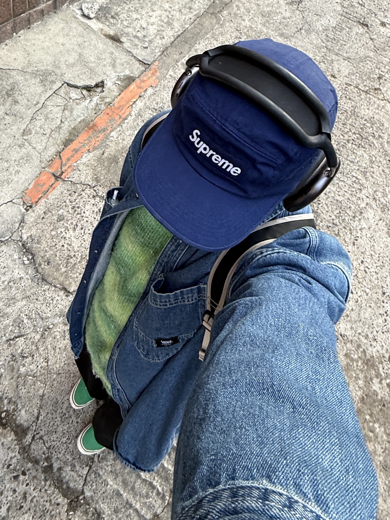 Vans Authentic 44 DX Anaheim Factory Emerald Green, Arc'teryx Heliad 15 Backpack Rune 착용 스타일 - 1