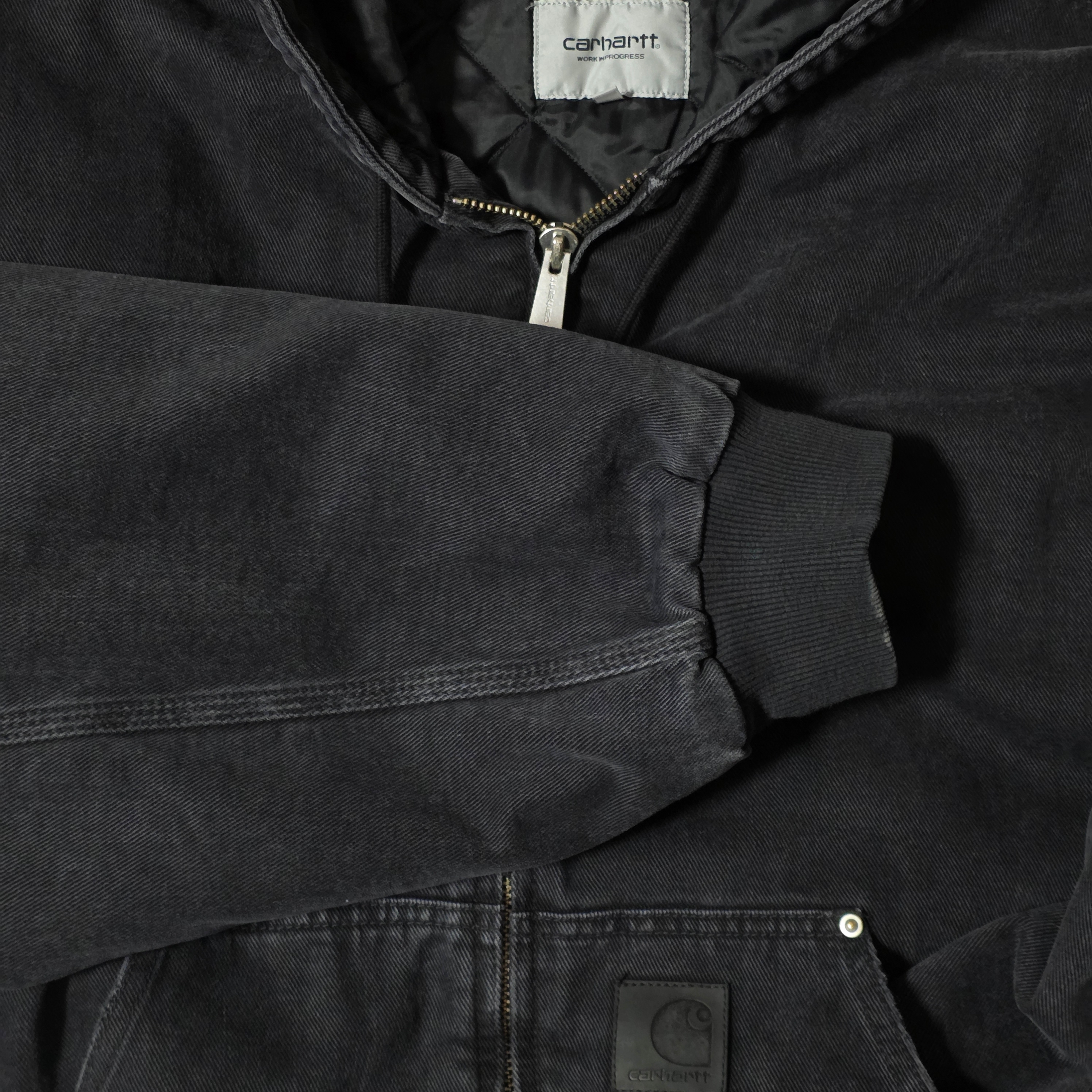 Carhartt WIP OG Active Rivet Jacket Black 착용 스타일 - 1