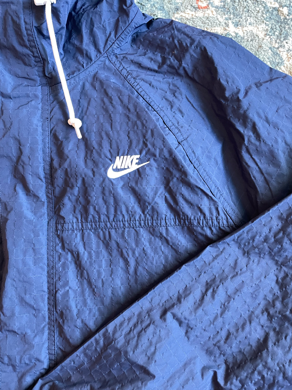 Nike Club Bowline Jacket Midnight Navy White - Asia 착용 스타일 - 2