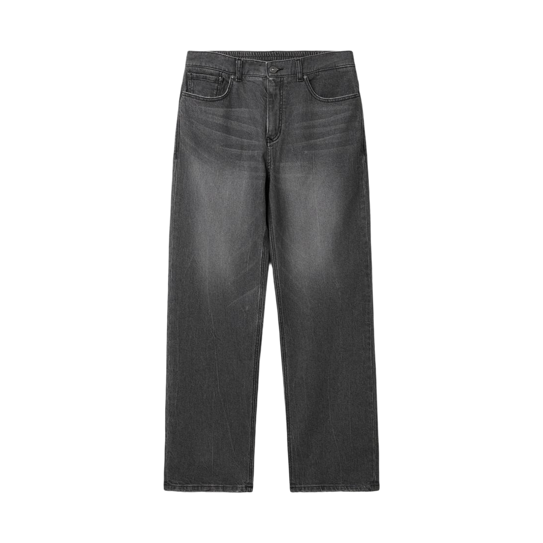 시리즈 그레이 루즈 스트레이트 밴딩 데님 그레이(SERIES Grey Loose Straight Banding Denim Gray) - 1