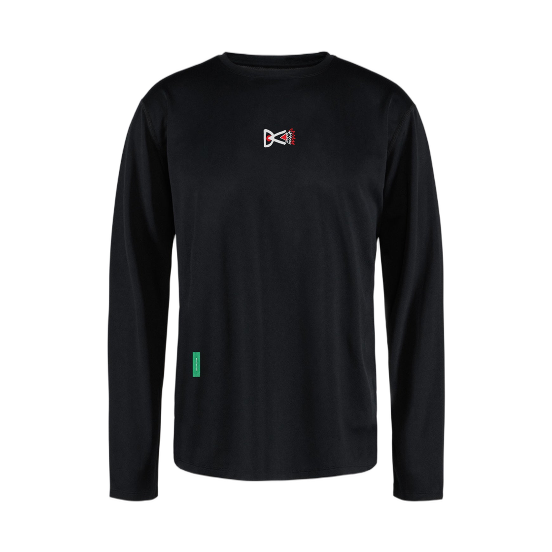 DV0101-A-BLACK District Vision Long Sleeve Boxy Training T-Shirt Black
