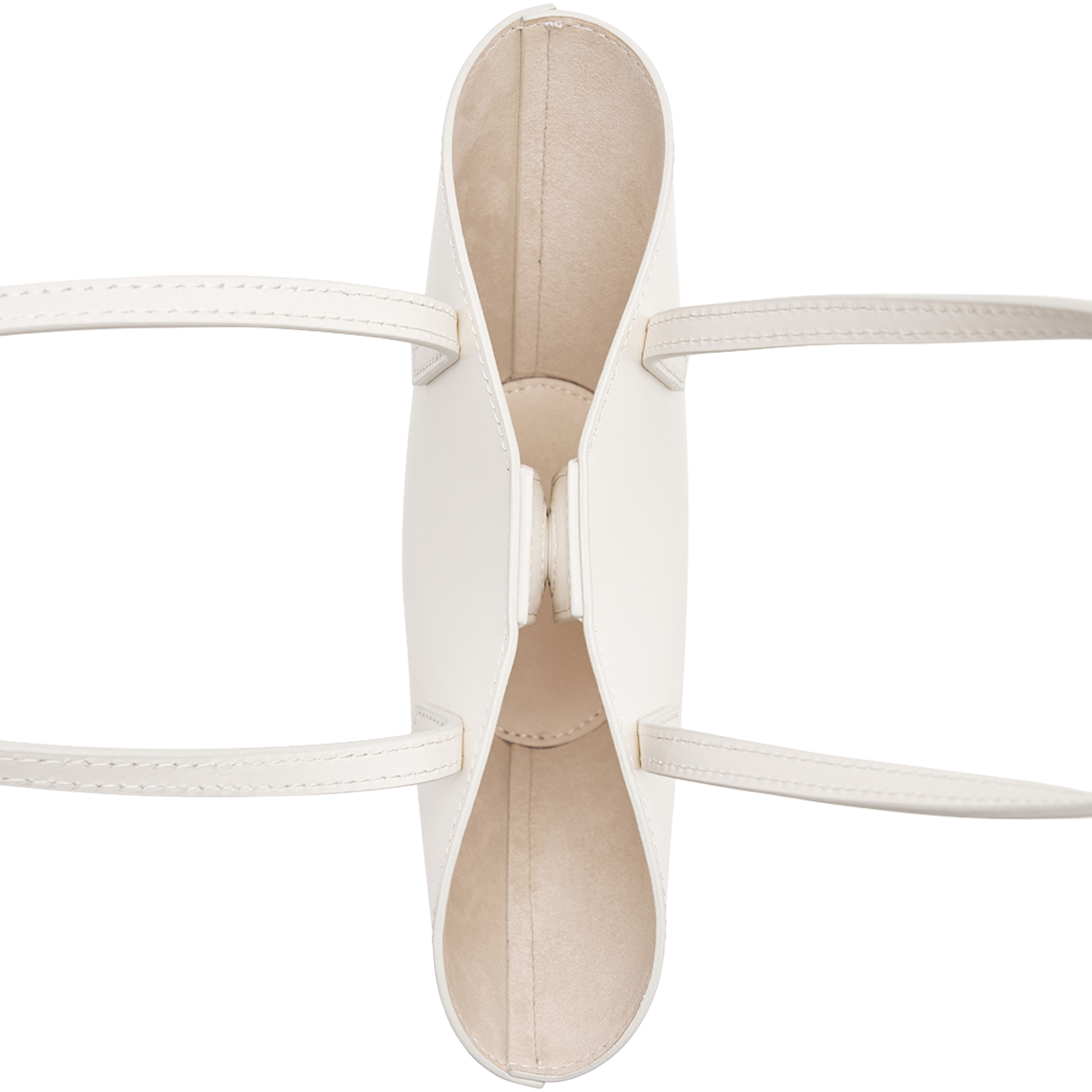 아모멘토 우먼 미니 레더 버킷 백 화이트 - 26SS(Amomento Women Mini Leather Bucket Bag White - 26SS) - 4