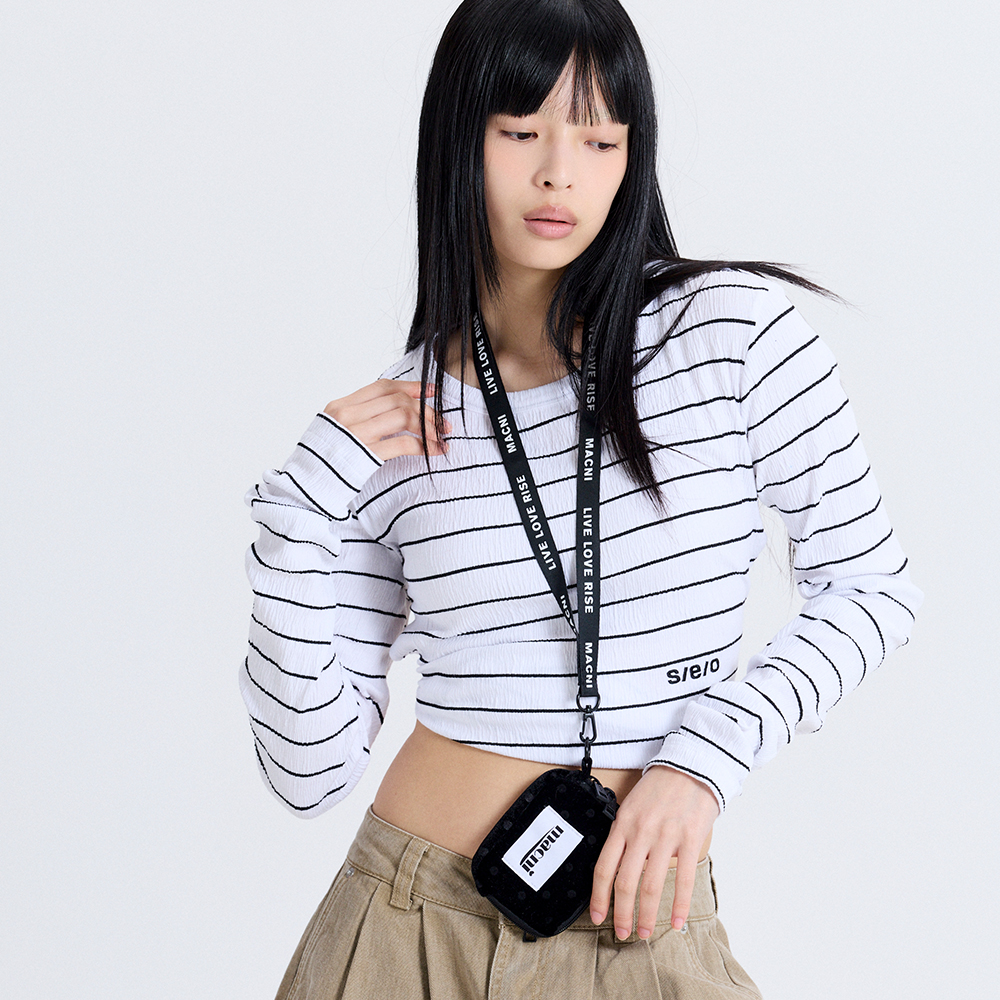 마크니 스트랩 미니 지갑 벨벳 블랙(MACNI Strap Mini Wallet Velvet Black) - 3