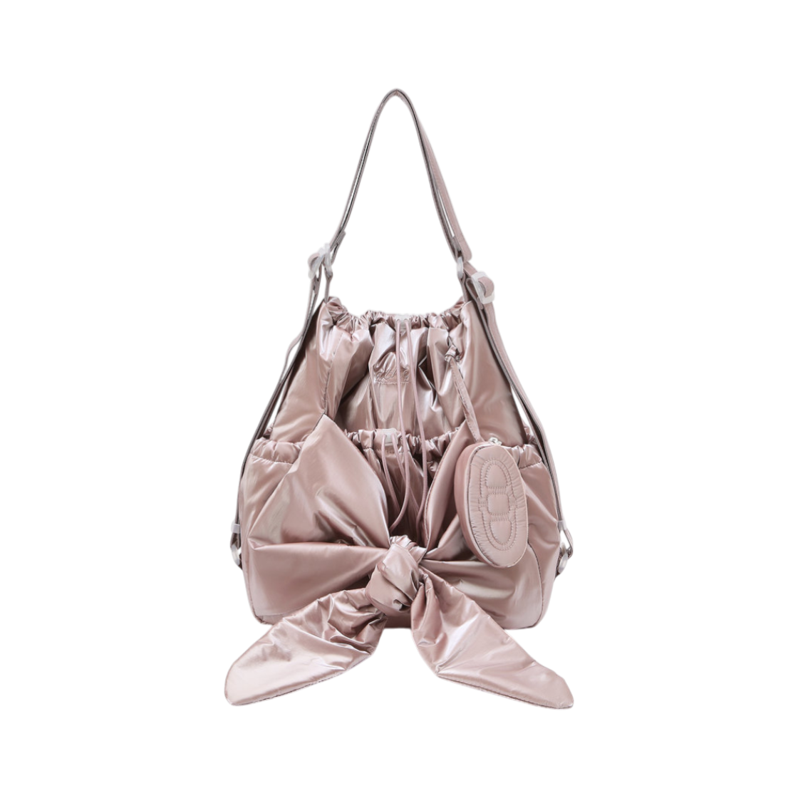 AABA5F950P2 Athe Vanessabruno Acc Ruban Glossy Pink Ribbon Backpack & Shoulder Bag S Normal Pink