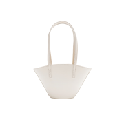 Amomento Women Mini Leather Bucket Bag White - 26SS