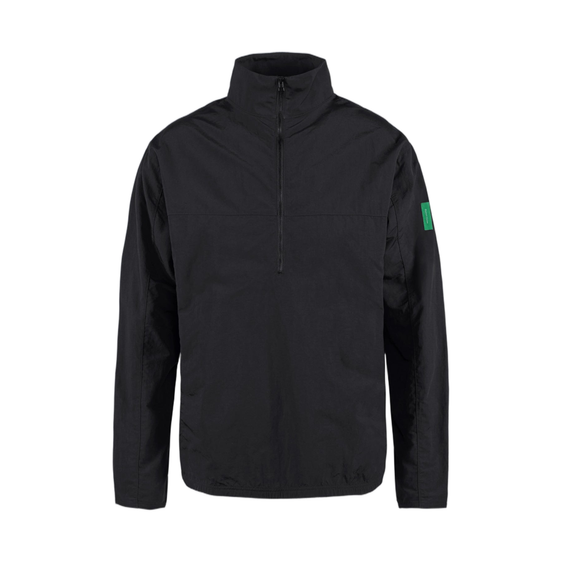 DV0106-A-BLACK District Vision Half-Zip Nylon Windbreaker Black
