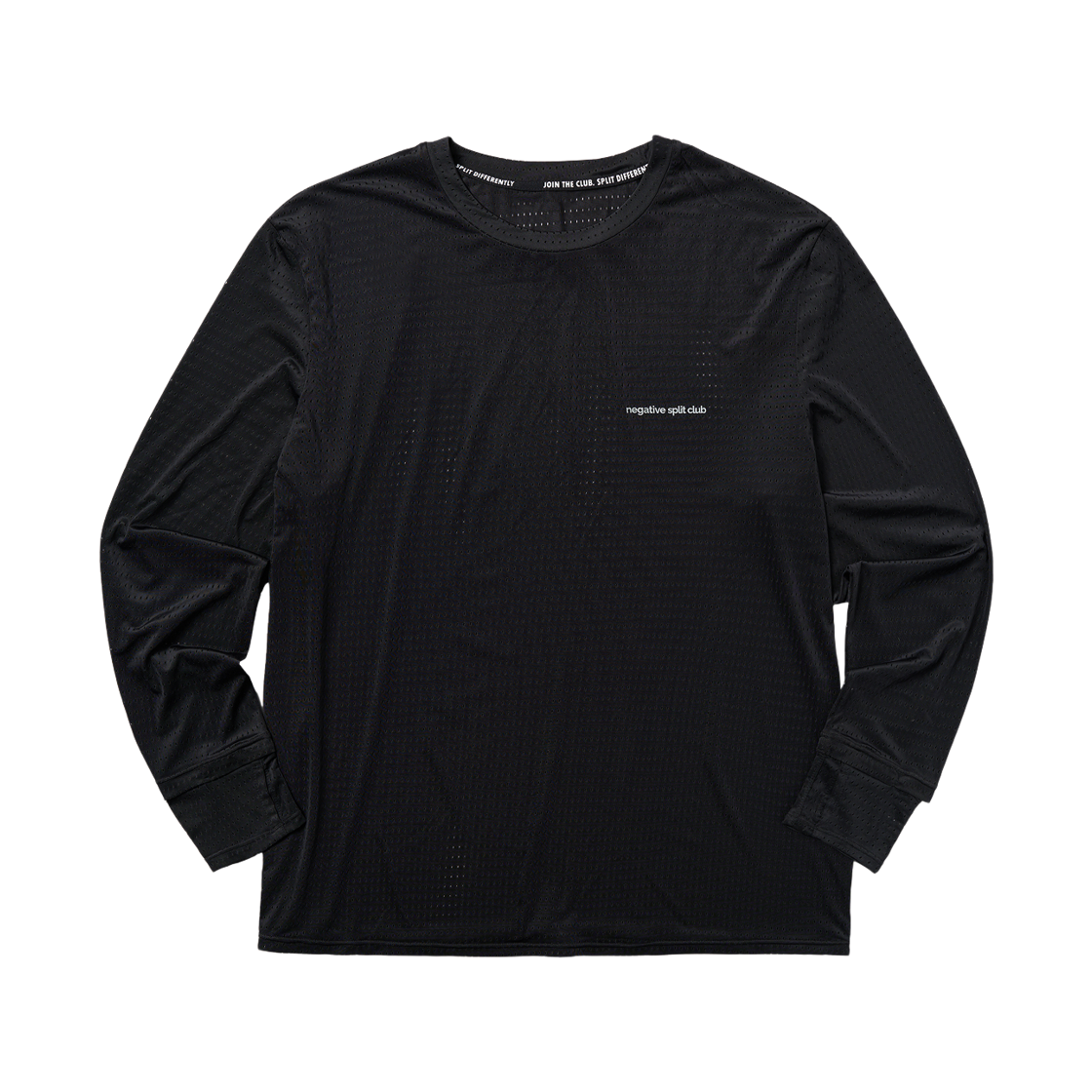 네거티브 스플릿 클럽 에어벤트 솔리드 핑거 워치홀 롱슬리브 블랙(negative split club Air Vent Solid Finger Watchhole Long Sleeve Black)