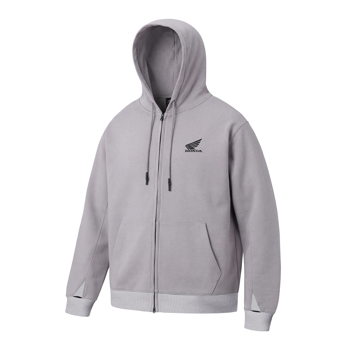 HGS1HZ330AGR Honda H-Tech Grid Mix Hoodie Zip-Up Light Gray