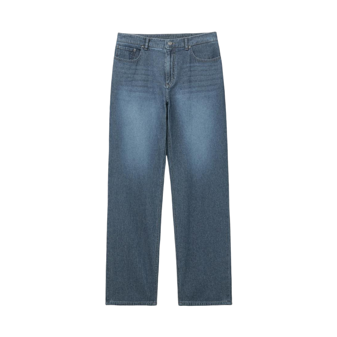 시리즈 버티컬 루즈 스트레이트 밴딩 데님 인디고(SERIES Vertical Loose Straight Banding Denim Indigo) - 1