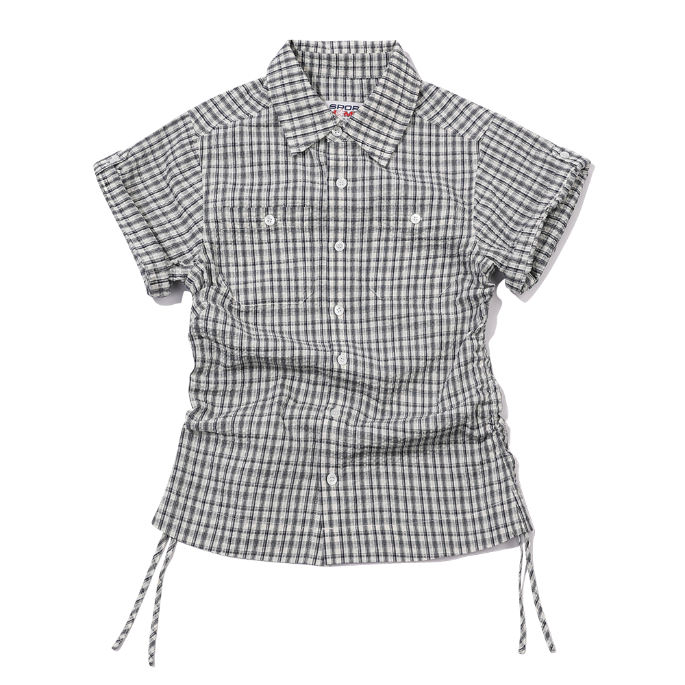 스포츠챔버 SC 스퀘어 체크 롤업 셔츠 화이트(SPORT CHAMBER SC Square Check Roll-up Shirt WHITE) - 3