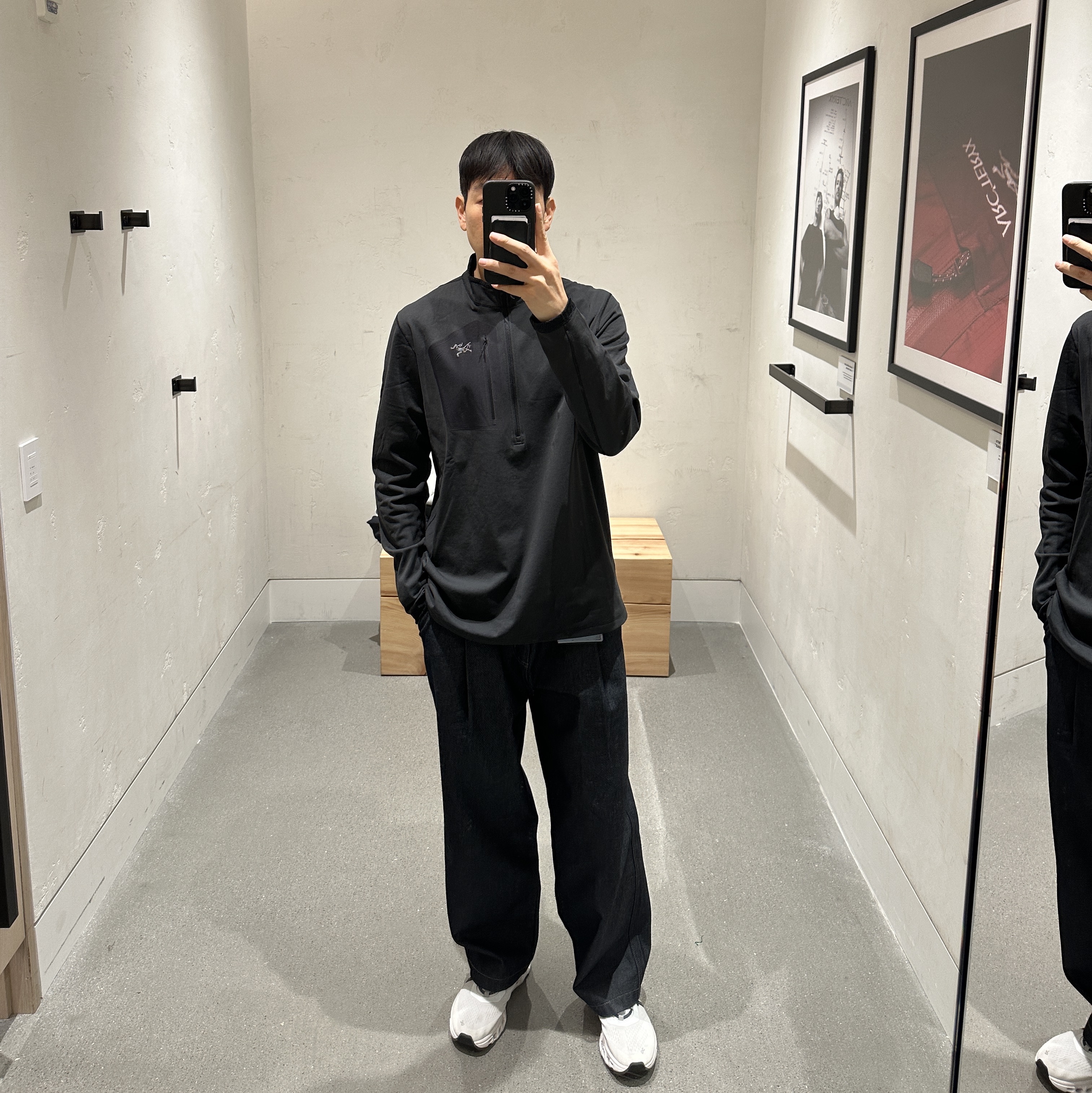 On Running Cloudmonster All White, Arc'teryx Delta 1/2 Zip Neck Black ์ฐฉ์ฉ ์คํ์ผ - 1