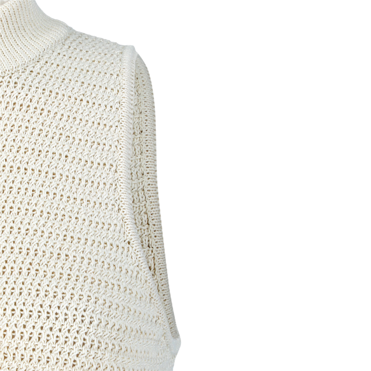 아모멘토 우먼 크로쉐 니트 베스트 베이지 - 26SS(Amomento Women Crochet Knit Vest Beige - 26SS) - 4
