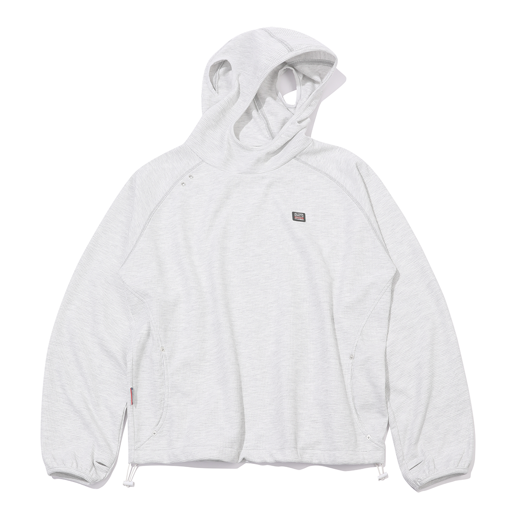 스포츠챔버 SC 와플 이어오픈 후드 티셔츠 1% 그레이