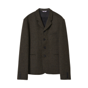 STU 4 Button Single Breasted Jacket In Khaki