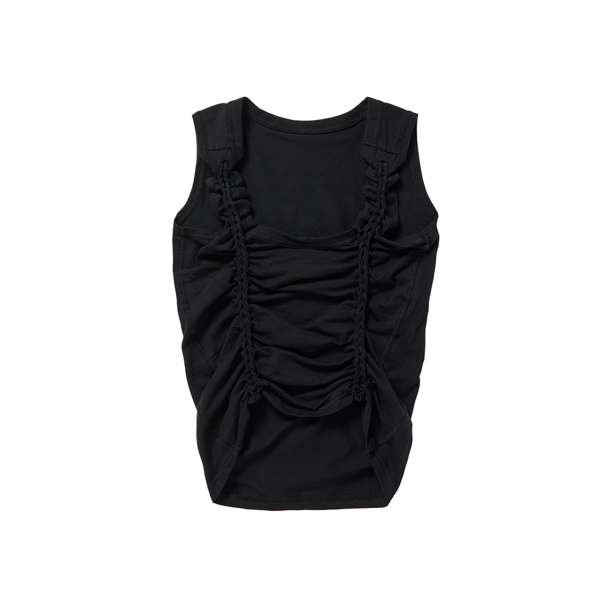 퍼버즈 우먼 브레이드 탱크 탑 블랙 - 26SS(Perverze Women Braid Tank Top Black - 26SS) - 1