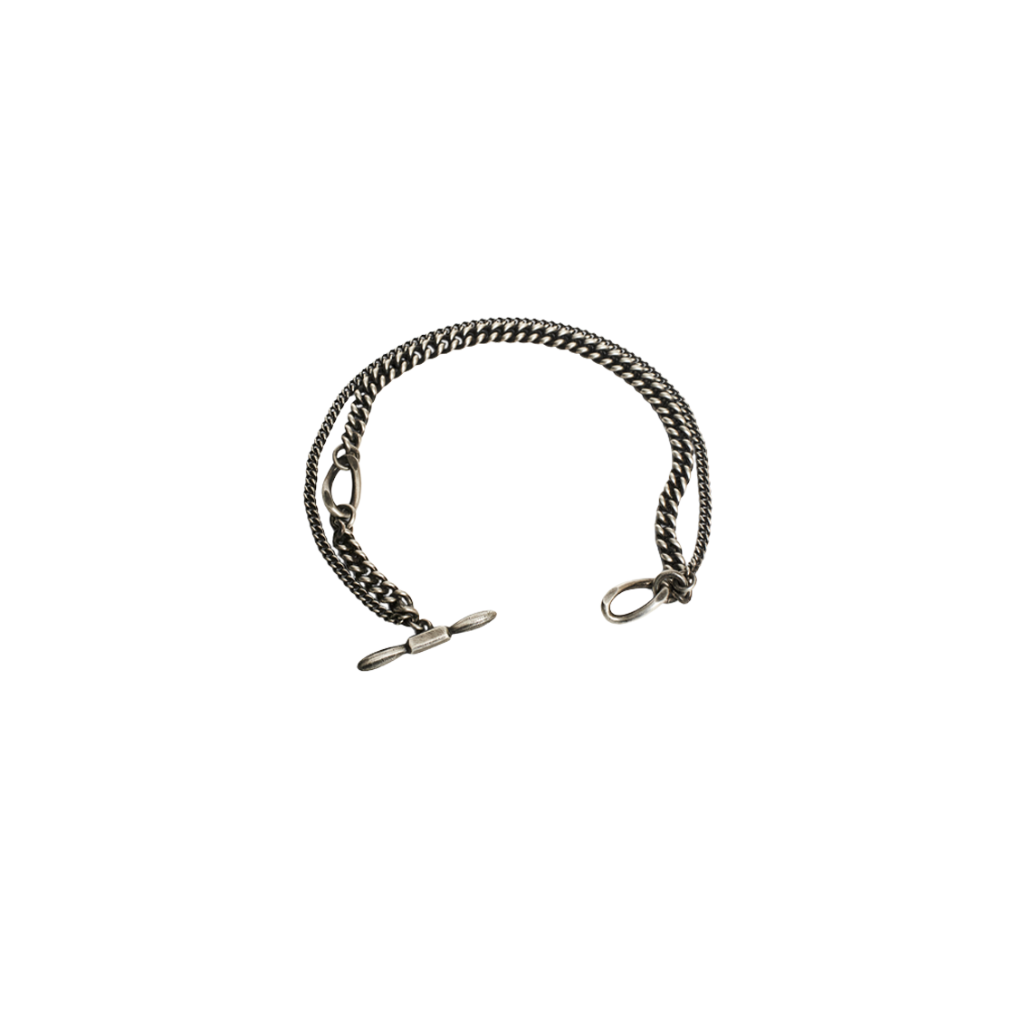 베르크슈타트 뮌헨 브레이슬릿 더블 체인 스컬프처 실버 - 26SS(Werkstatt:Munchen Bracelet Double Chain Sculpture Silver - 26SS) - 2