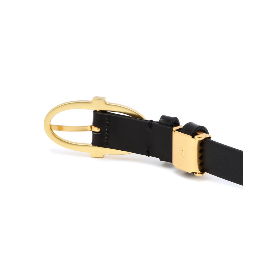 아떼 바네사브루노 액세사리 20MM 블랙 이태리 레더 벨트 (골드) 블랙(Athe Vanessabruno Acc 20Mm Black Italian Leather Belt (Gold) Black) - 2