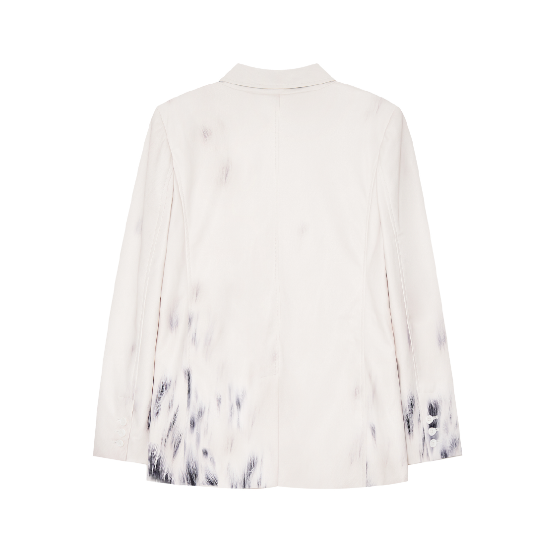 본네 포 레더 블레이저 아이보리(Bonnae Faux Leather Blazer Ivory) - 2