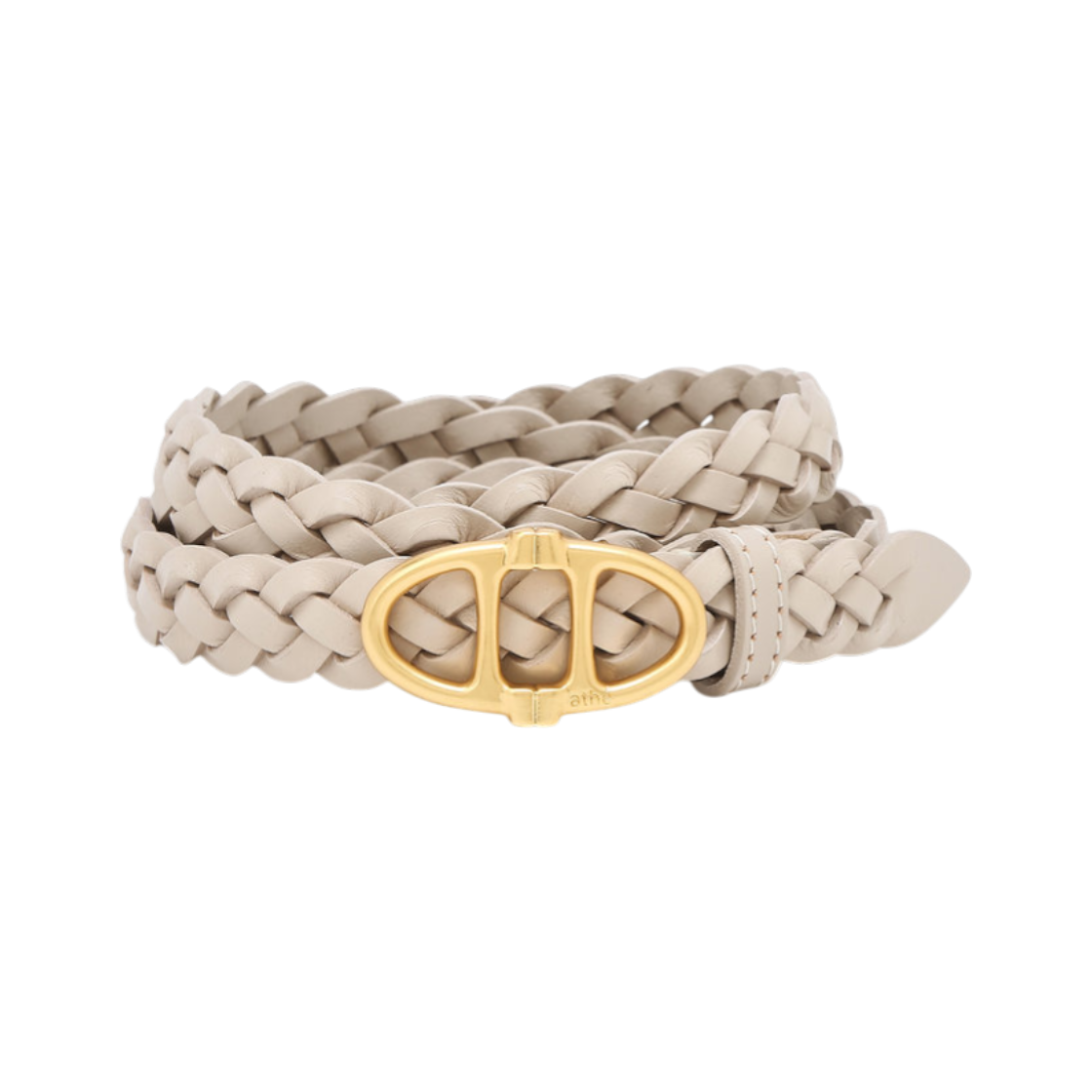 아떼 바네사브루노 액세사리 아이보리 위빙 레더 벨트 아이보리(Athe Vanessabruno Acc Ivory Woven Leather Belt Ivory)